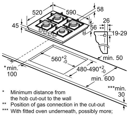 Варочная панель газовая Bosch PPP6A6B90