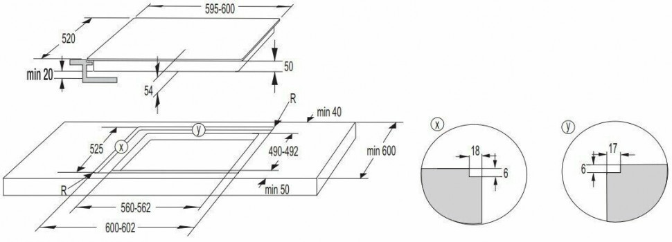 Стеклокерамическая варочная панель Korting HK 63052 X
