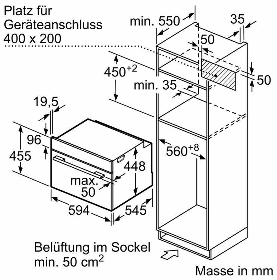 Встраиваемая микроволновая печь Bosch COA 565GS0