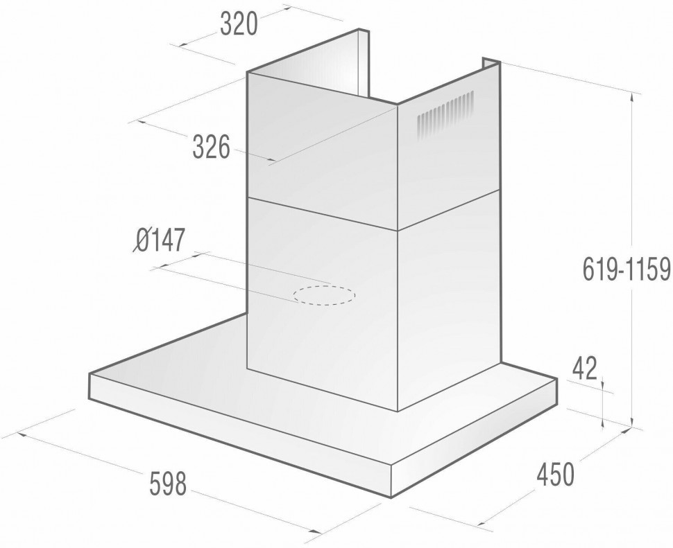 Каминная вытяжка Gorenje WHT 621 E5 X