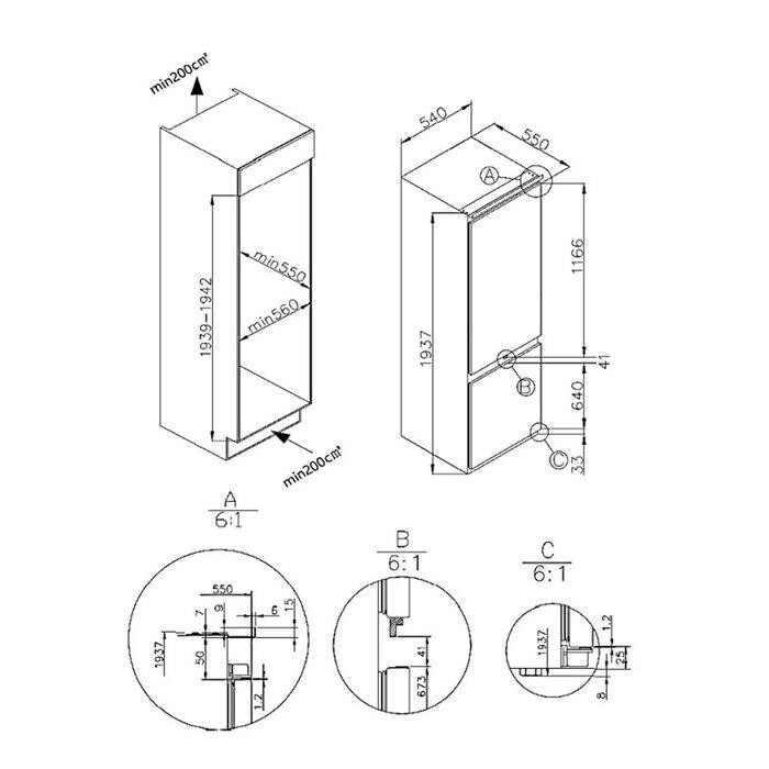 Холодильник Maunfeld MBF193NFWGR Inverter